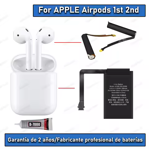 100% New high Capacity GOKY93mWh A1604 For Apple Airpods 1st 2nd A1604 A1523 A1722 A2032 A2031 Air Pods 1 2 Battery+Free Glue