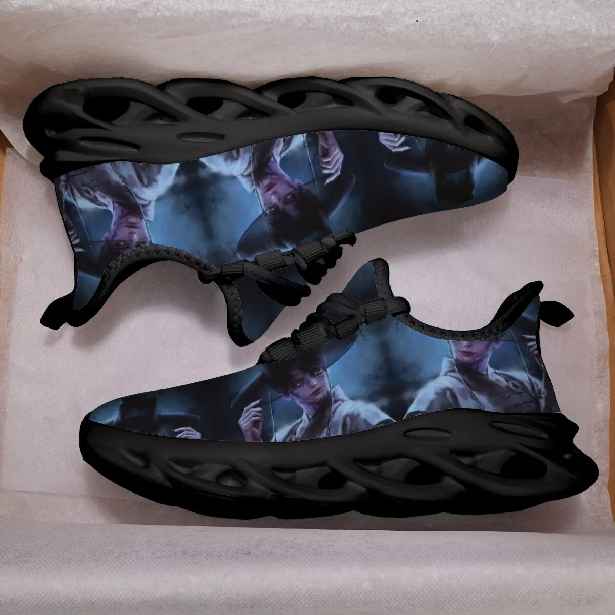 Kids Fashion Shoes Children Running Sneakers Lightweight Sneakers with Anime Character Print Toddler Boy Girl Soft Sports Shoes