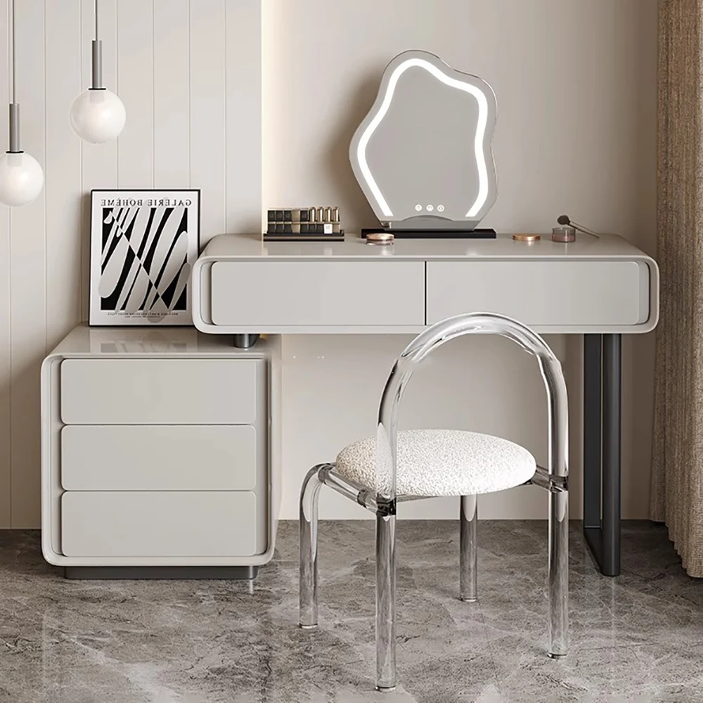 Luxury Vanity Table Storage Dressing Mirror Vanity Table Modern Makeup Tocador De Maquillaje Mueble Con Espejo Bedroom Furniture