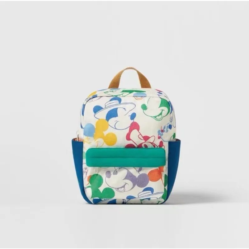 

Fashion New Children's School BackpackMickey Mouse Bag Green Printed Backpack Christmas and birthday gifts