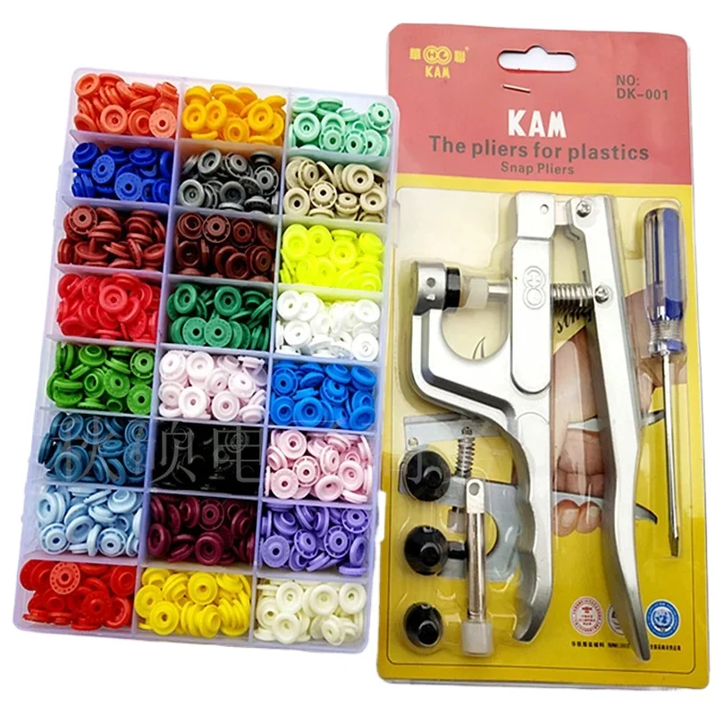

Brand Plastic Resin 125mm T5 Snap Buttons 15 or 24 Colors with Tool Kits for Baby Clothing Decoration Tailor Sewing Accessories