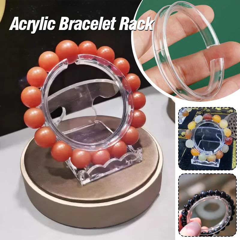 

20pcs Acrylic Bracelet Rack Plastic Round Watch Bracelet Display Stand Ring Organizer Displays Shelves Jewelry Packaging Display