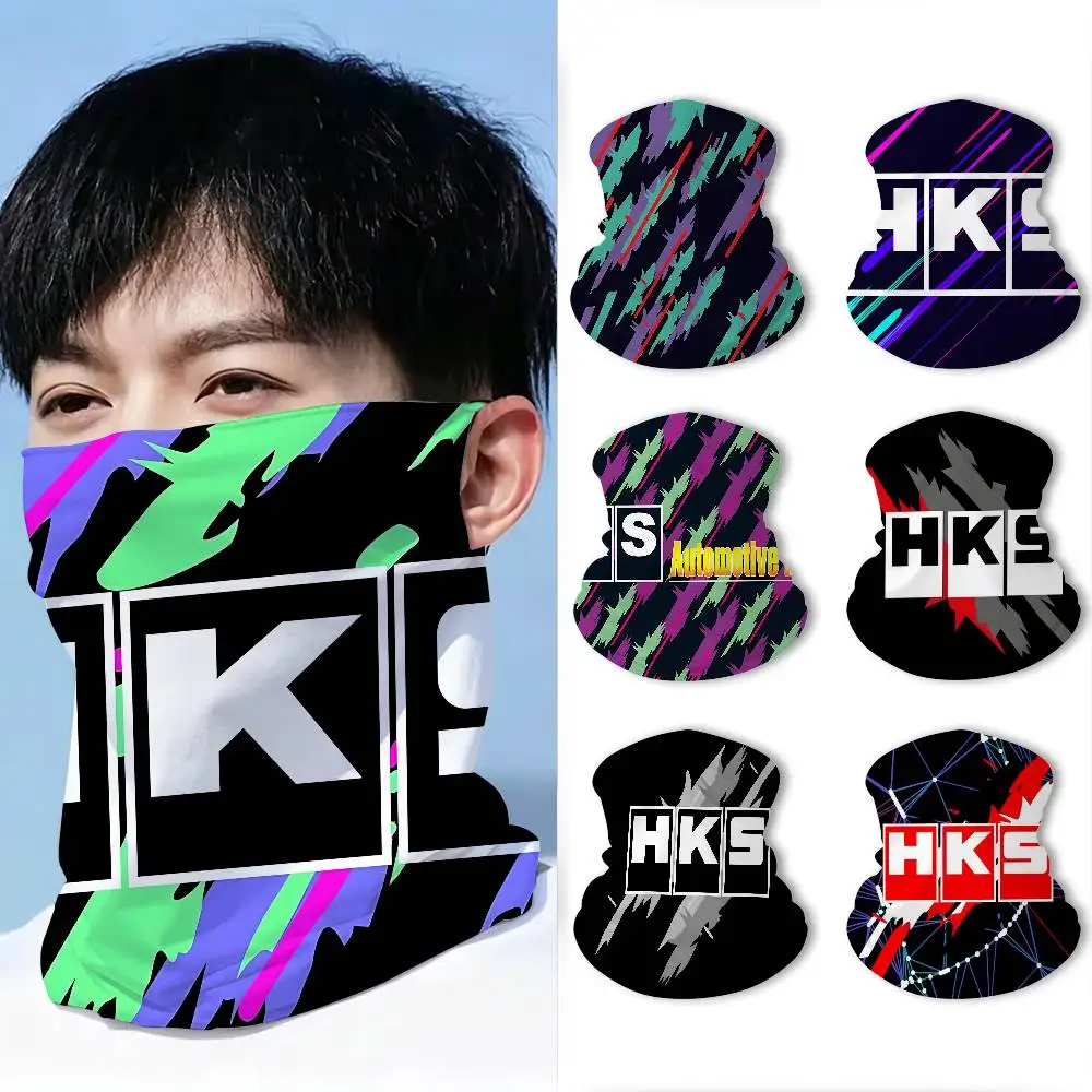 H-HKS Performance-Tuning Comfortable Breathable Neck Tube UV Protection Face Mask for Motorcycle Cycling Travel