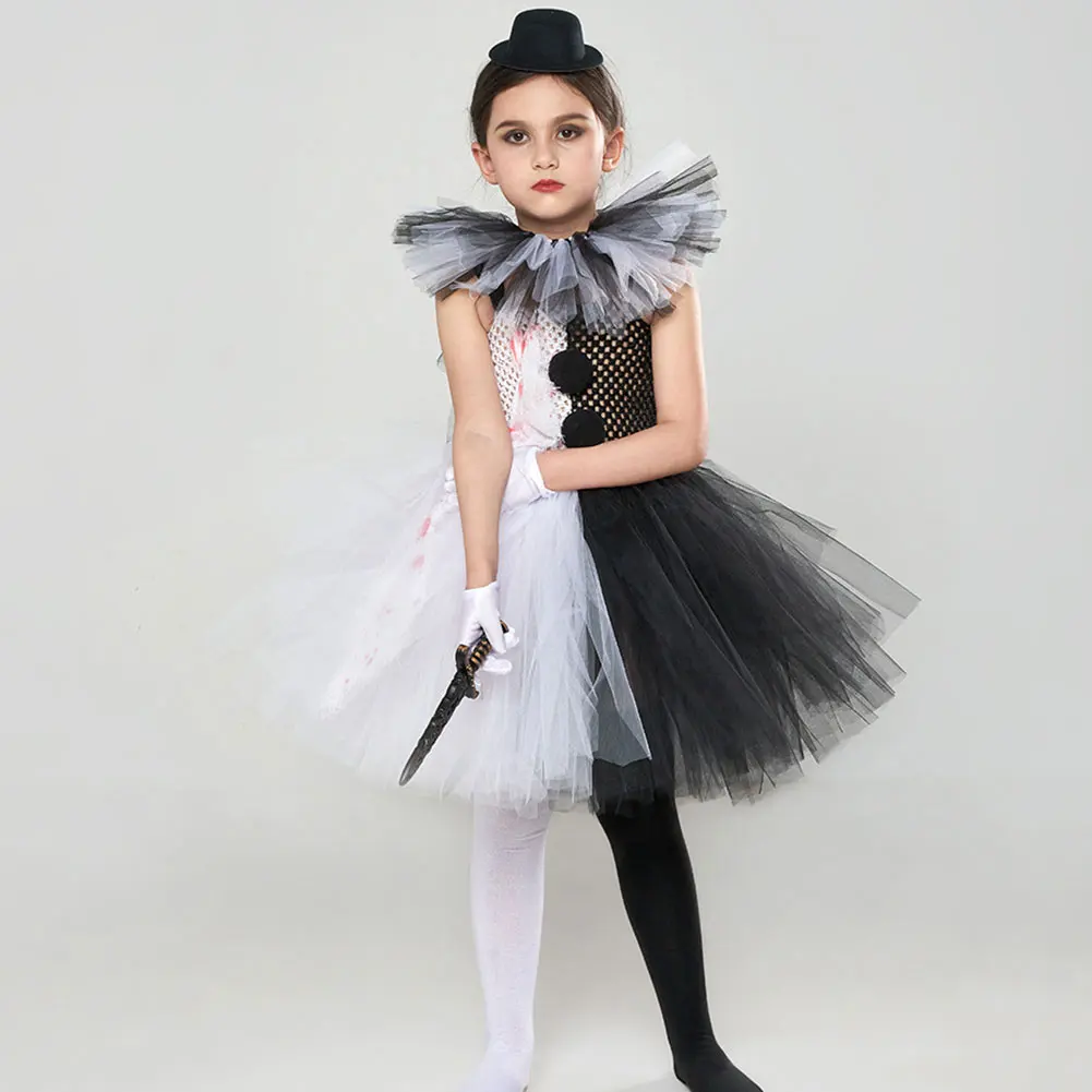 Costume de Cosplay Terrifier pour Enfants, Robe Tutu de Clown pour Bol, Tenues de Bande de Sauna, ixd'Halloween et de Carnaval, Trempé