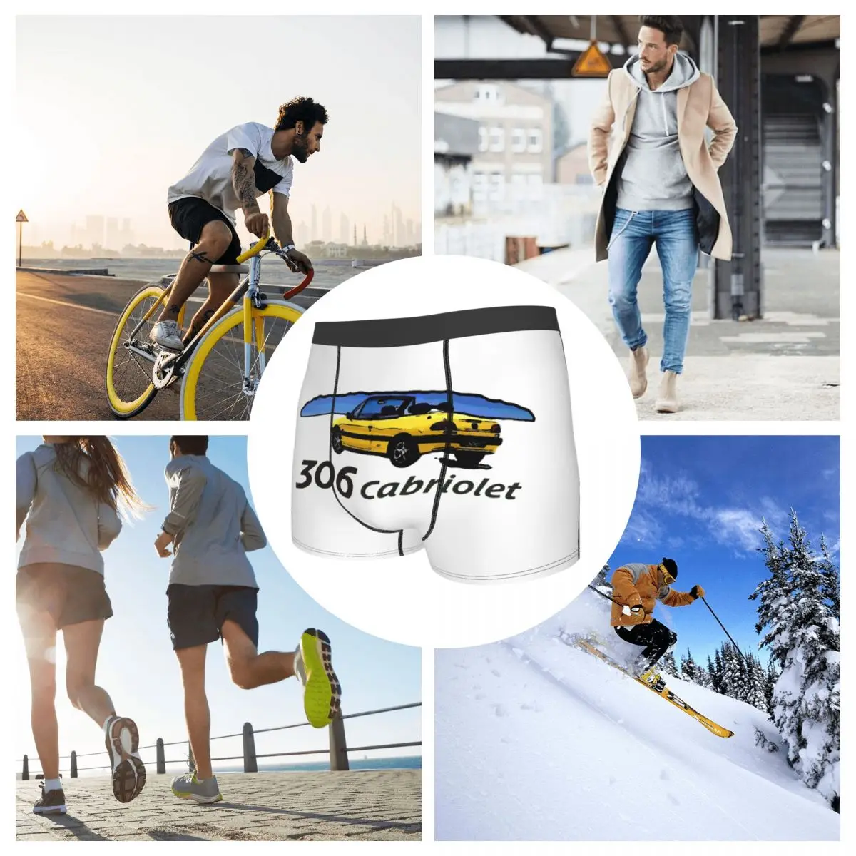 الملاكم السروال السراويل بيجو 306 كابريوليه سراويل الذكور ملابس داخلية مريحة لهدايا صديقها رجل أوم