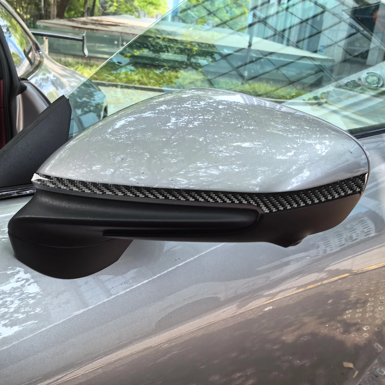 Carbon Fiber Review Mirror Protector Strips Cover Trim Modified Sticker For Porsche 992 911 Car Interior Accessories view 6