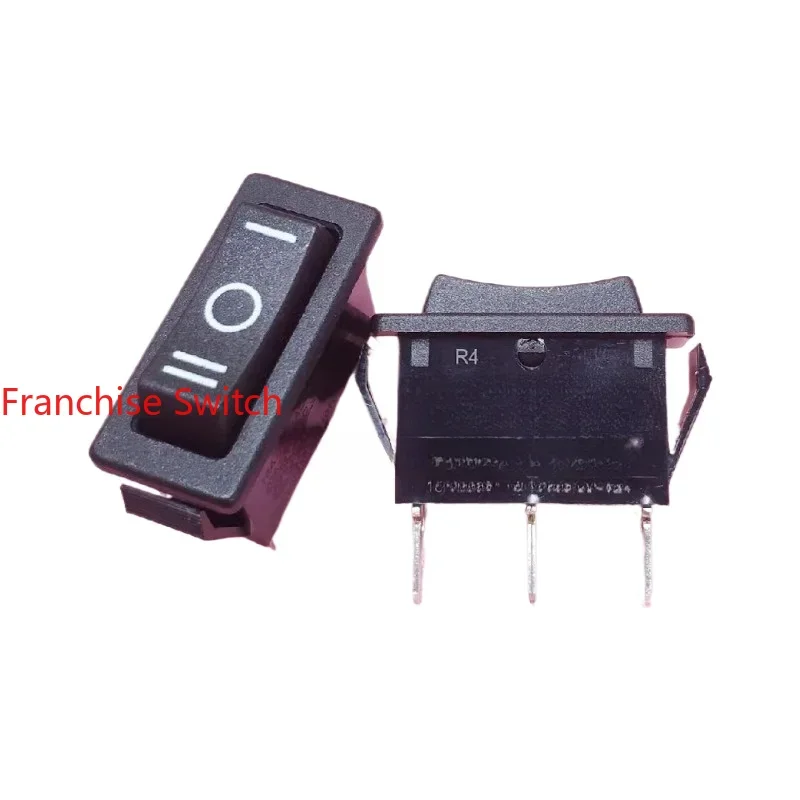 

10PCS R4 power switch tripod three gear black 16A opening 11X30mm