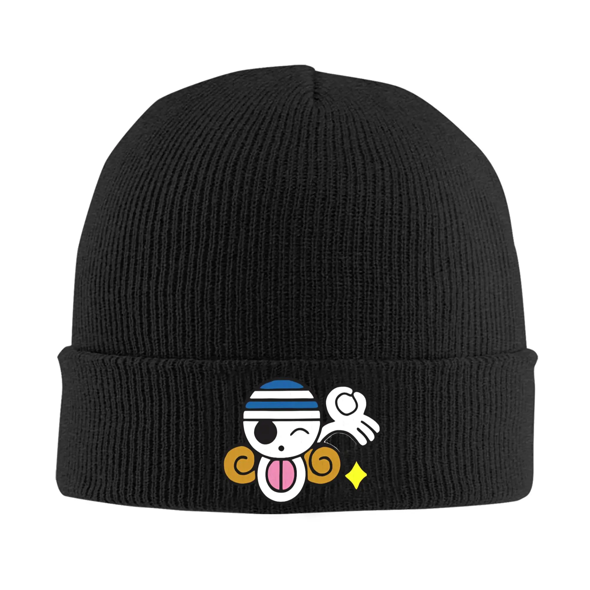 

One Piece Flag Nami Logo Hat Autumn Winter Beanie Fashion Cap Unisex Acrylic Skullcap