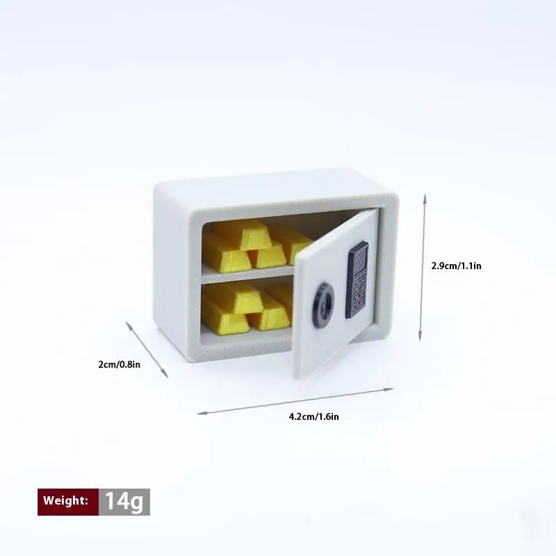 1 set 1/12 schaal poppenhuis gouden bar veilig mini-model simulatie miniatuur wachtwoord veilige opbergkast thuis scène decoratie