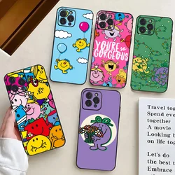 Mr. M-Men Cute L-Little Miss Phone Case Silicone Soft For IPhone 16 15 14 13 12 11 X XR Plus Pro Max Plus
