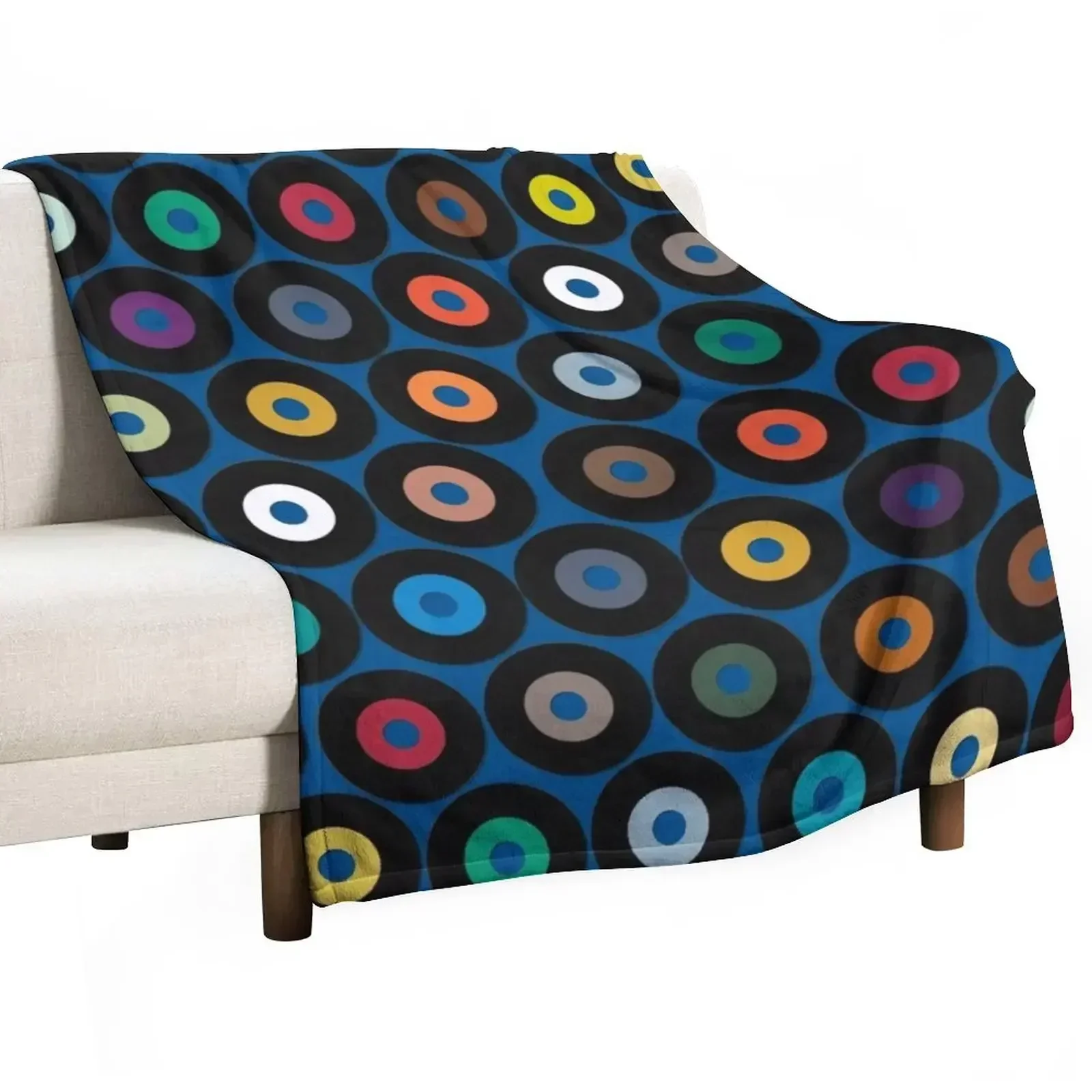 

VINYL blue Throw Blanket Decorative Sofa For Sofa Thin Weighted blankets and throws Blankets