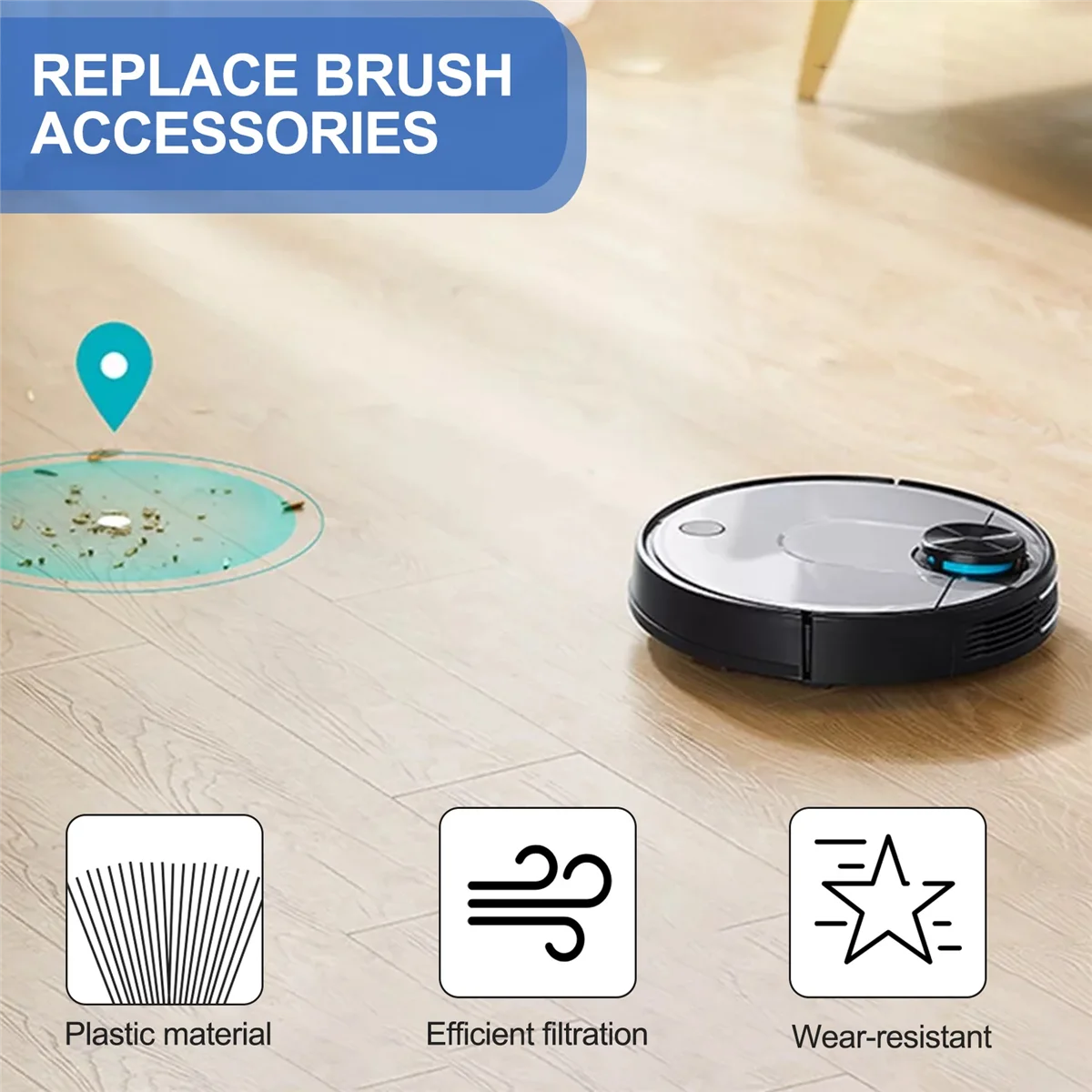 A66T فرشاة الخرق الأسطوانة فلتر HEPA ل Xiaomi Mop P Viomi V2 Pro V3 SE V-RVCLM21B اكسسوارات جهاز آلي لتنظيف الأتربة أجزاء