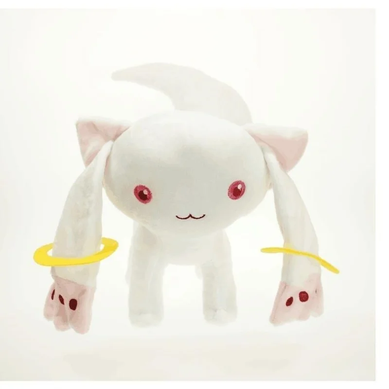 Peluche de Kyubey de Madoka Magica de aproximadamente 15 cm, muñeco de peluche de algodón PP, juguete reconfortante, compañero para dormir, decoración para la mesita de noche, regalos