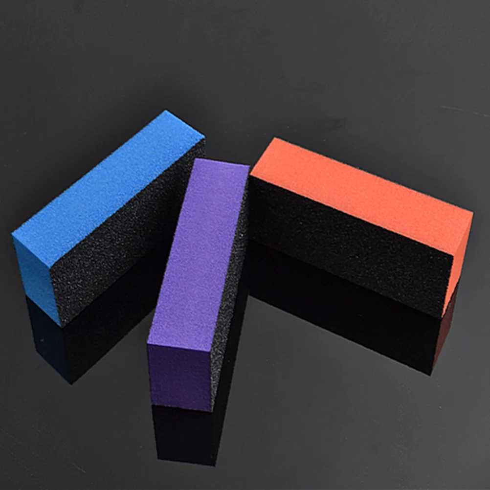 18 قطعة مبرد أظافر إسفنجي كتل الملف ثلاثة الجانبين المهنية تشكيل الايداع تلميع ل مانيكير باديكير مبرد أظافر #5