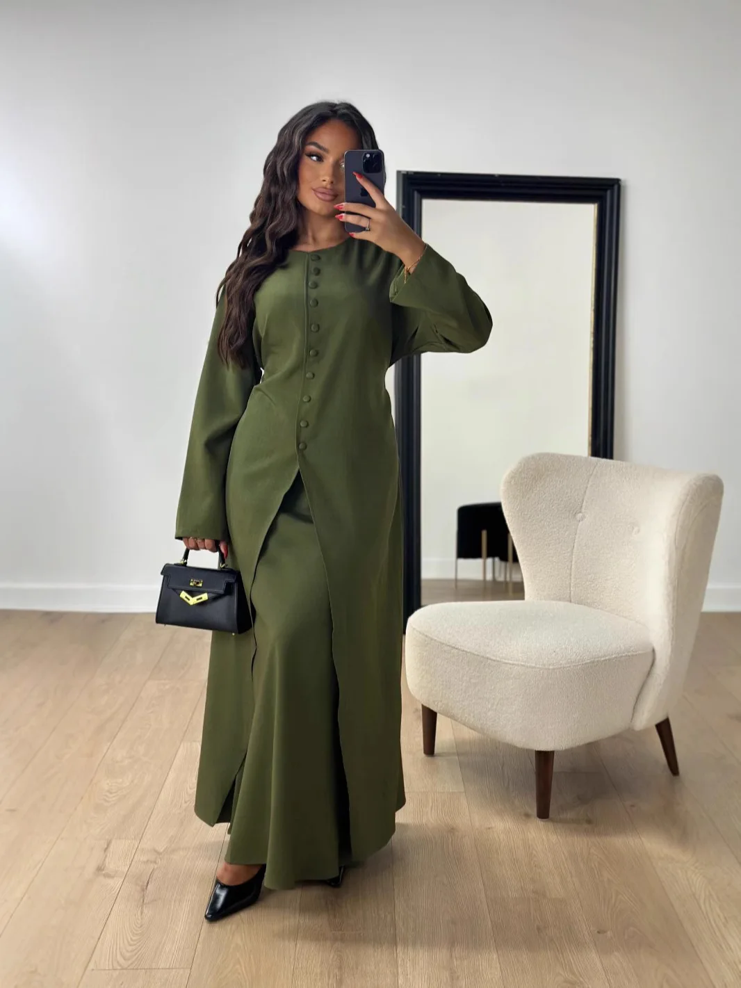 

Роскошное вечернее платье из гладкого атласа с пуговицами спереди, элегантный комплект из двух предметов, роскошное атласное коктейльное платье, нарядное платье для выпускного вечера