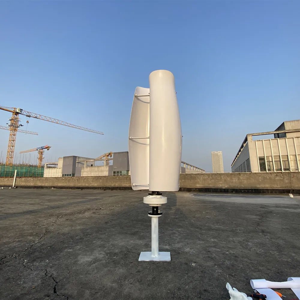 Imagem -05 - Baixo Ruído Gerador de Turbina Eólica Vertical 5000w 3kw 5kw 8kw 12v 24v 48v Moinho de Vento Uso Doméstico com Controlador Mppt China