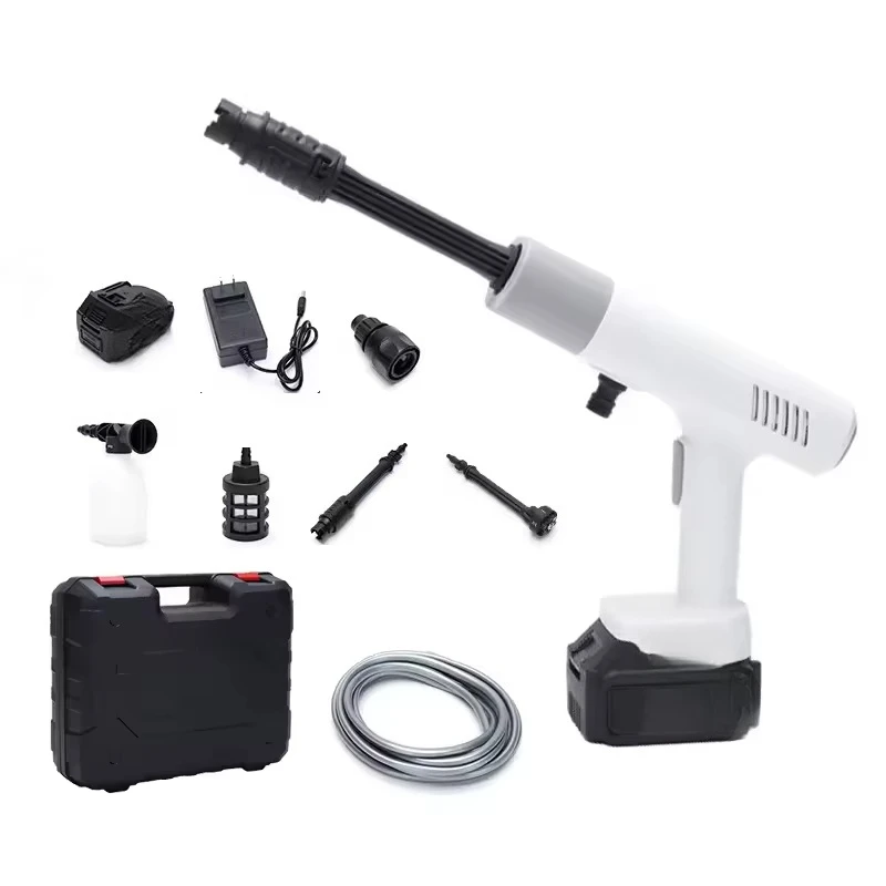 Lithium Battery 21V 24V 48V Wireless Portable High Pressure Handheld Car Care Cleaning Washer Cordless Water Car Wash Gun