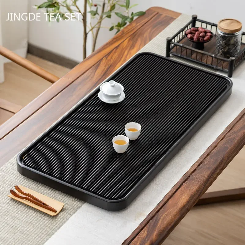 Whole Solid Wood Tea Tray Large Size Chinese Wooden Trays Decorative Drainage Type Tea Board High-end Tea Set Accessories