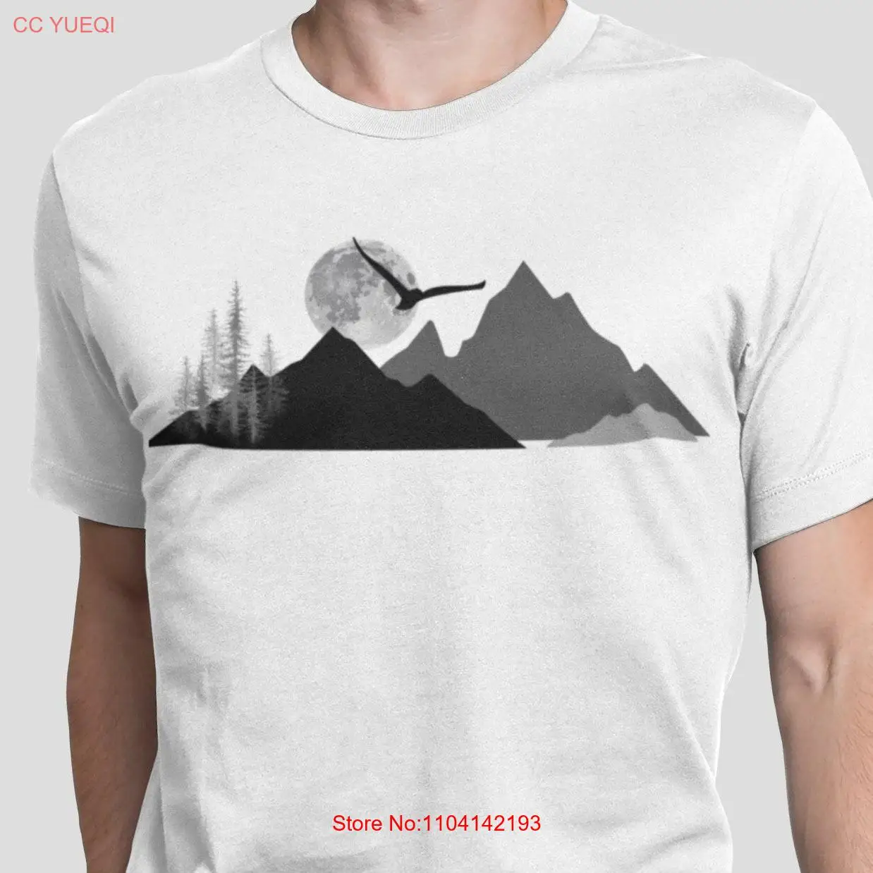 Mountain T Shirt Mountaineering Hiking Camping Outdoors Environmental long or short sleeves