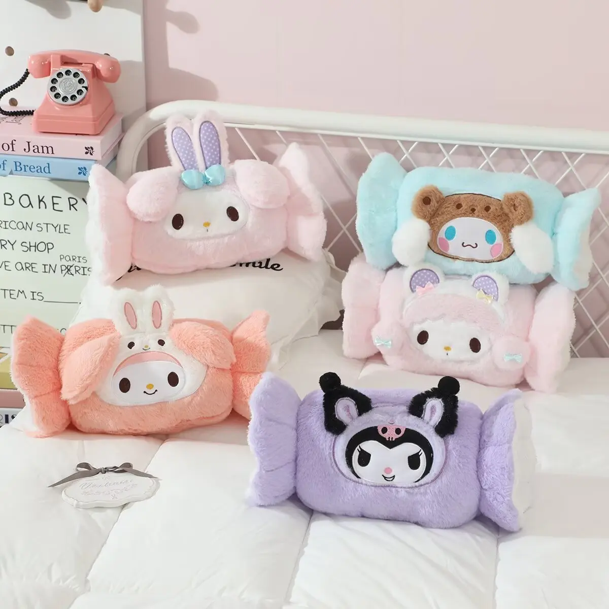 kawaii Japanese Style Sanrio Cartoon Kuromi My Melody Cinnamoroll My Sweet Piano Soft Warm Hands Stuffed Pillow Practical