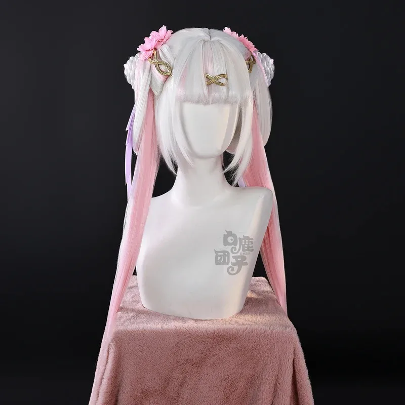 Jogo wuthering ondas jinhsi flor de pêssego cosplay traje peruca novo vestido de pele jinzhou magistrate jue feminino meninas halloween cos