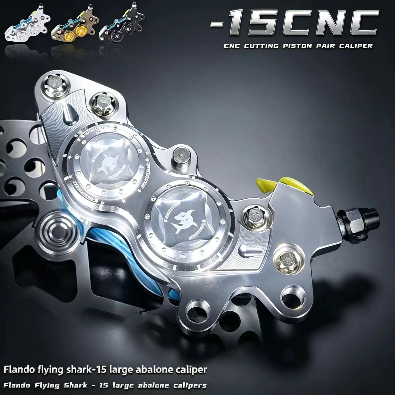 

Falando Flying Shark -15 Large Abalone Caliper Modified for Little Cow UQi/U2/N1S No.9 E80C N70C Front Brake