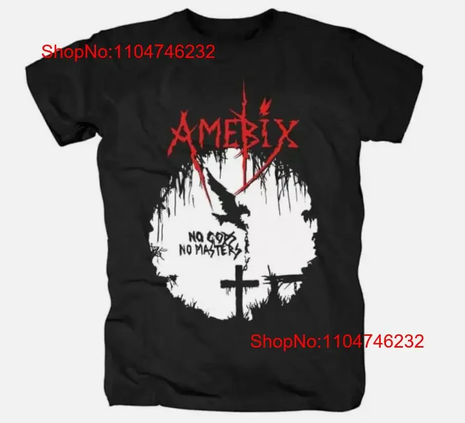 Vtg Amebix Band Gods No Masters Cotton All Size Black T Shirt vintage Washed Versatile Slightly graphic Soft homme