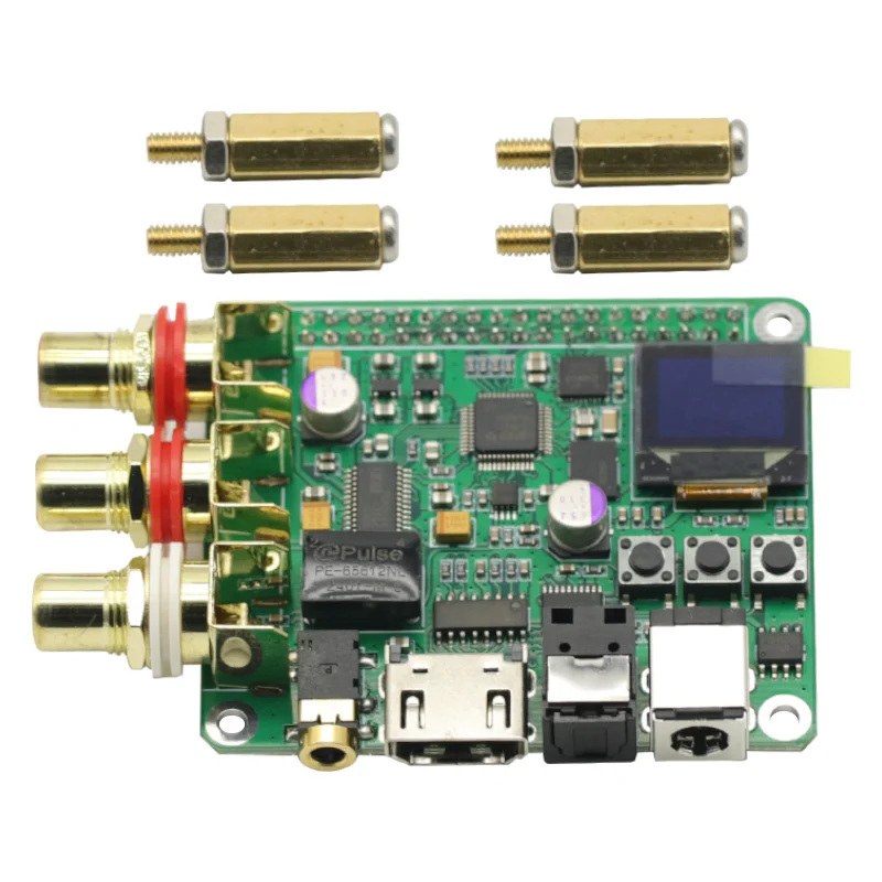 1Pcs For HIFI DAC Decoder Raspberry Pi Coaxial Fiber Optic I2S Digital Sound Card 384KHz 32Bit