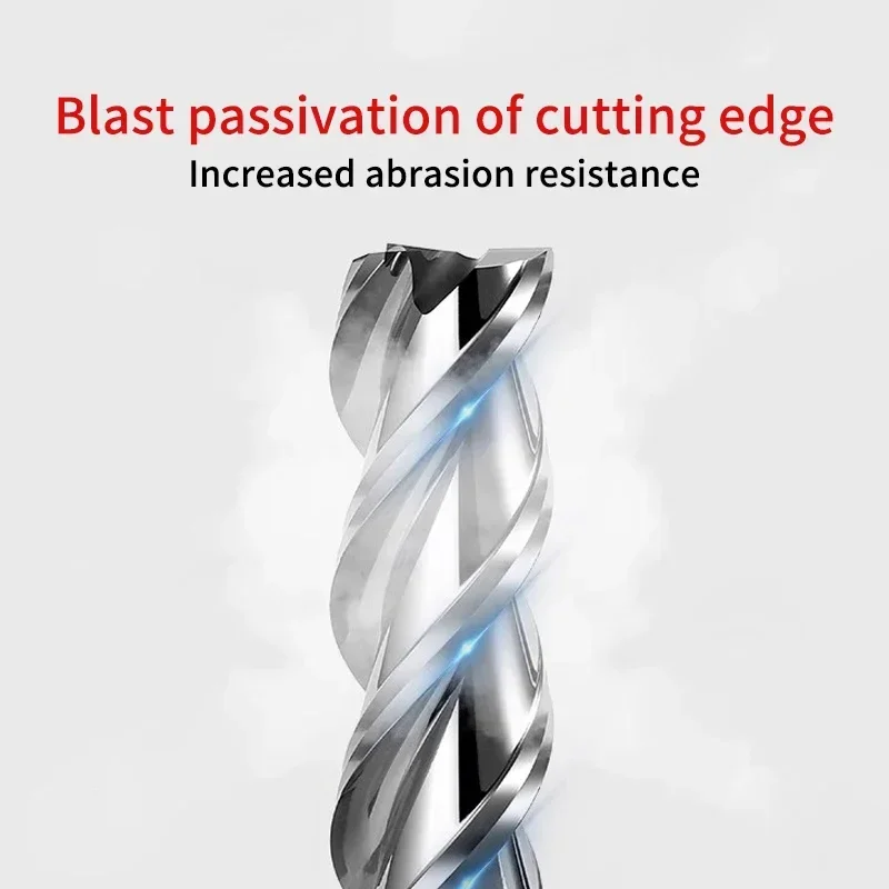 Chowmaster HRC55 مطحنة نهاية كربيد غير مطلية 3 مزامير قاطعة طحن من الألومنيوم كربيد التنغستن طواحين نهاية CNC