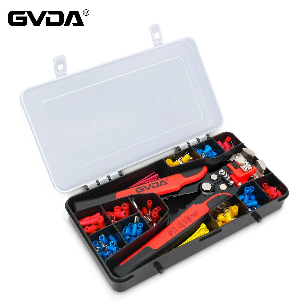 GVDA Stripping Crimping Pliers 4 in 1 Automatic Wire Stripper Crimper Multifunctional Cable Cutter Non Contact Voltage Detector