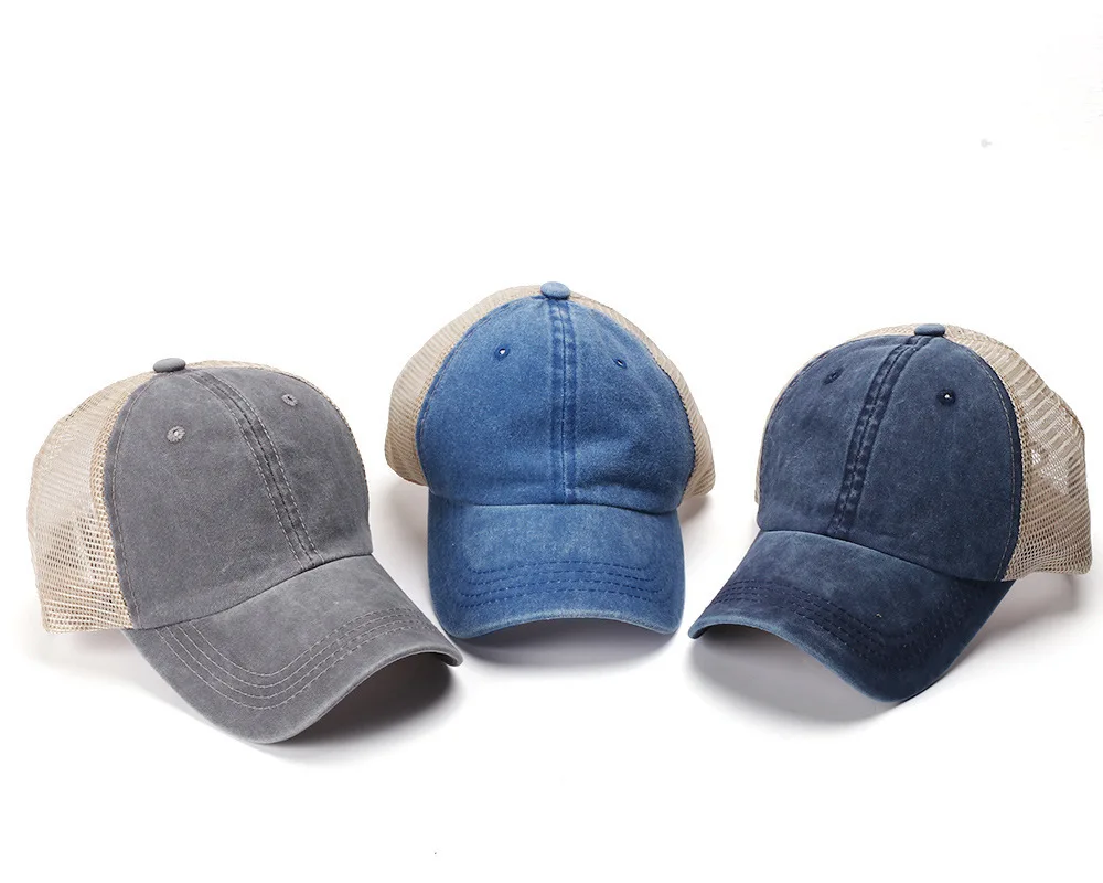 Mode Männer Baseball Kappe Heißer Verkauf Unisex Trucker Hut Multi Farben Plain Baseball Kappe Frauen Männer Gewaschen Baumwolle Kappe – Detail 2