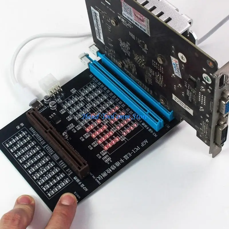 H37F AGP PCIE Graphics Card Tester With LED Indicators For Fault Detection Diagnosis