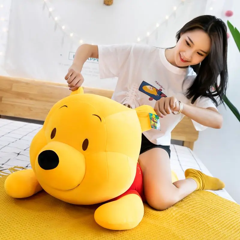 Grande Winnie The Pooh Brinquedos Recheados, Urso de Pelúcia Gigante, Ornamento do Quarto Bonito, Almofada para Decoração, Presente de Páscoa 55cm