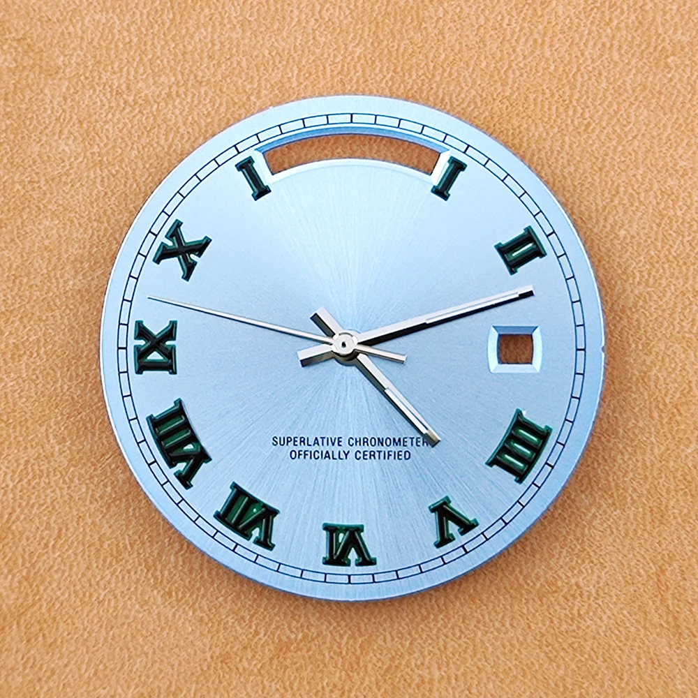 31 مللي متر ميوتا 8285 ساعة الطلب شعار مخصص أسود أخضر الاتصال الهاتفي الروماني الأخضر مضيئة الهاتفي صالح ميوتا 8285 حركة