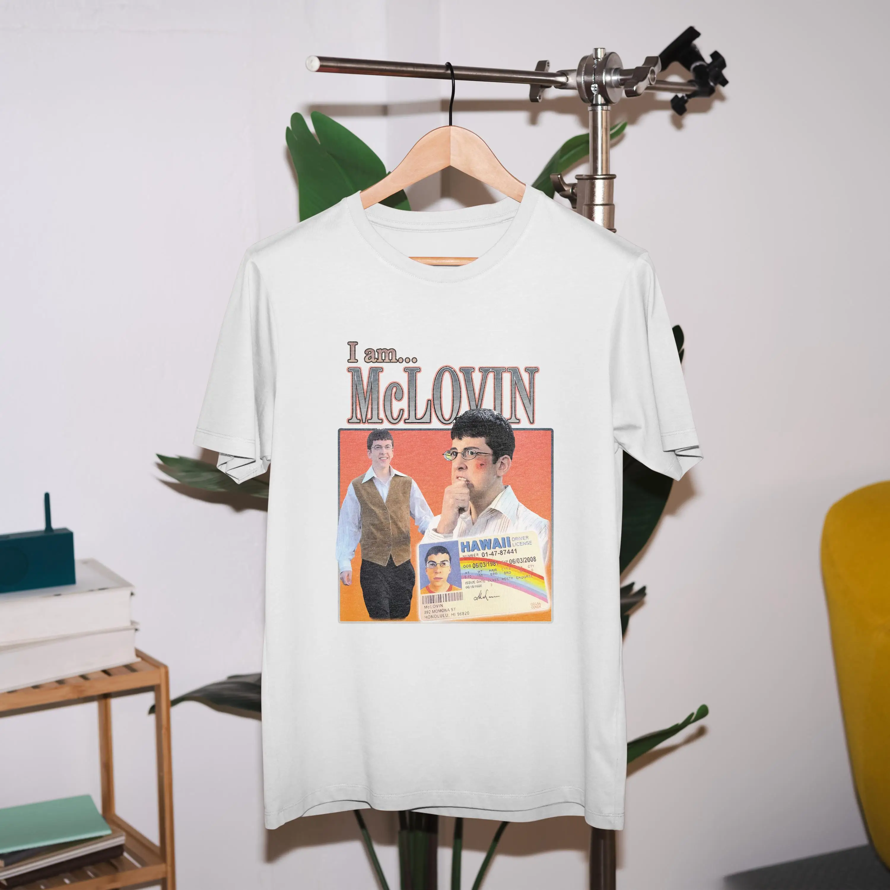 Mclovin Superded الرجال النساء القطن تي شيرت الصيف الرجال Harajuku قصيرة الأكمام مضحك هدية عيد ميلاد للرجل امرأة طباعة الفن تيز الأعلى #1