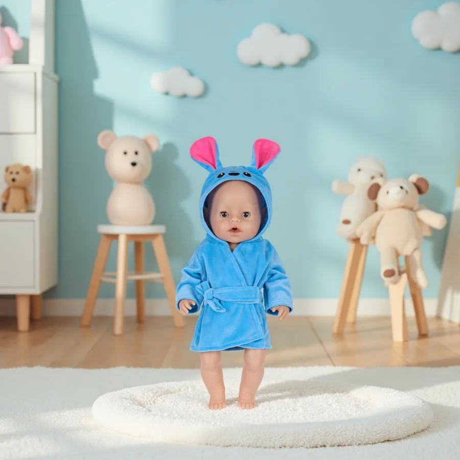 Kawaii 동물 플러시 옷 18 인치/45Cm 미국 인형 새로운 다시 태어난 아기 인형 잠옷 복장 어린이 생일 선물