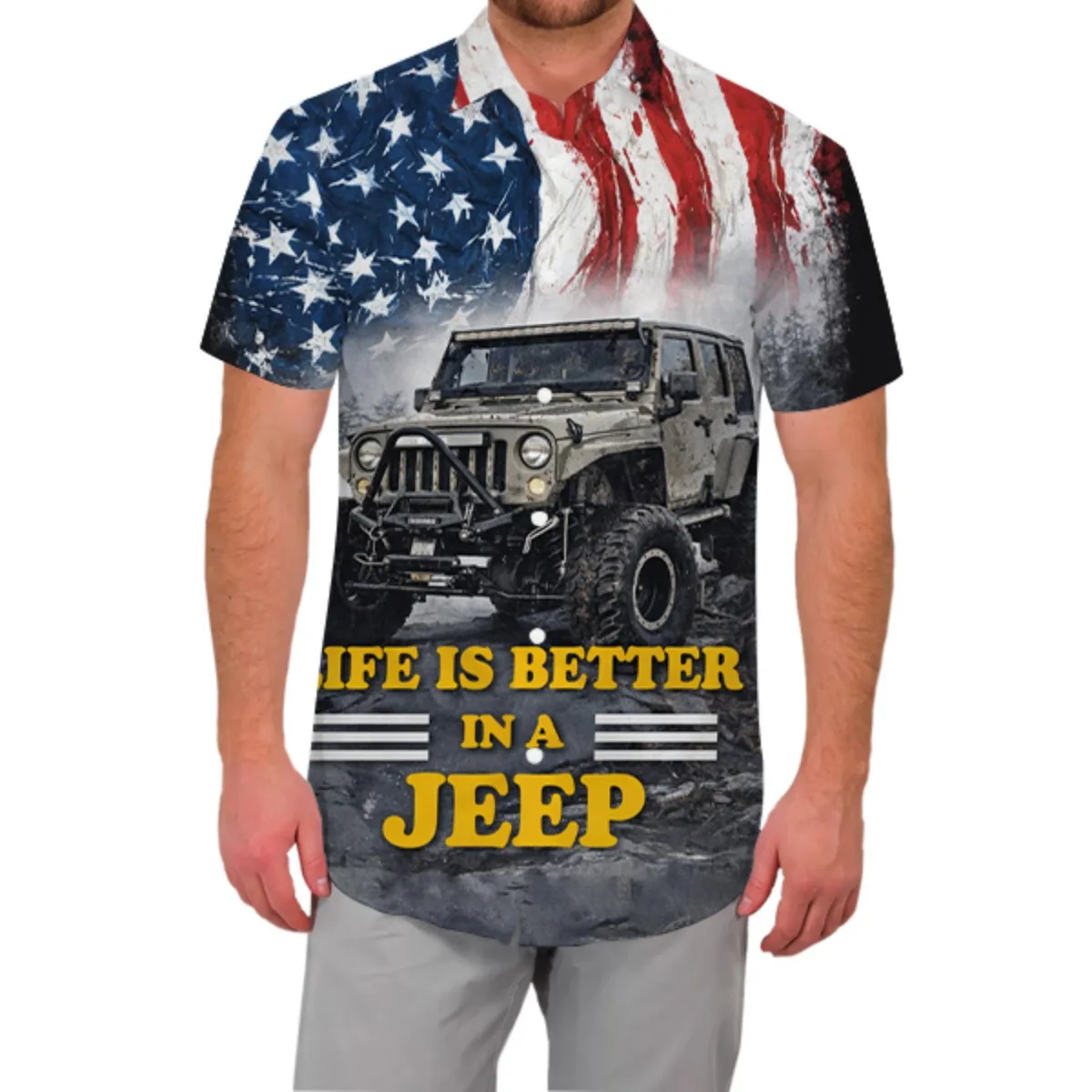 

2026 New Model Export Cross-border 3D Digital Printing Shirt - Fashionable Trendy Summer Short-Sleeved Collared Blouse Shirt