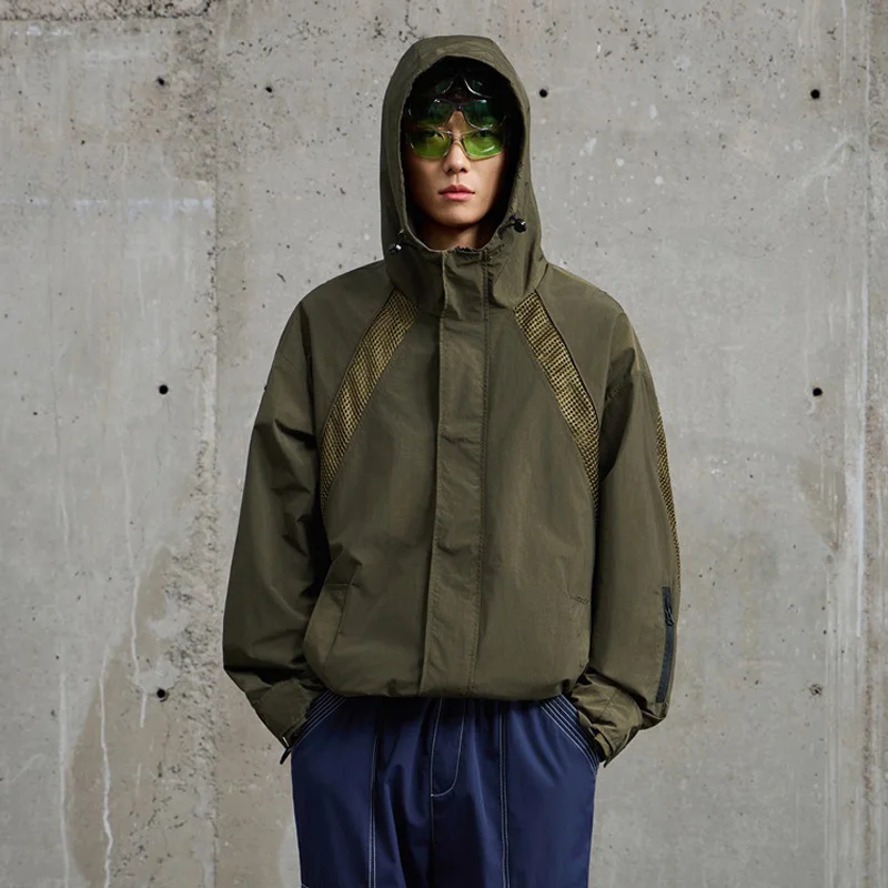 

Outdoor Vintage Mountain Techwear Jacket Men Women Loose Casual Sports Hooded Cargo Jacket Functional Coat Plus Size Outerwear