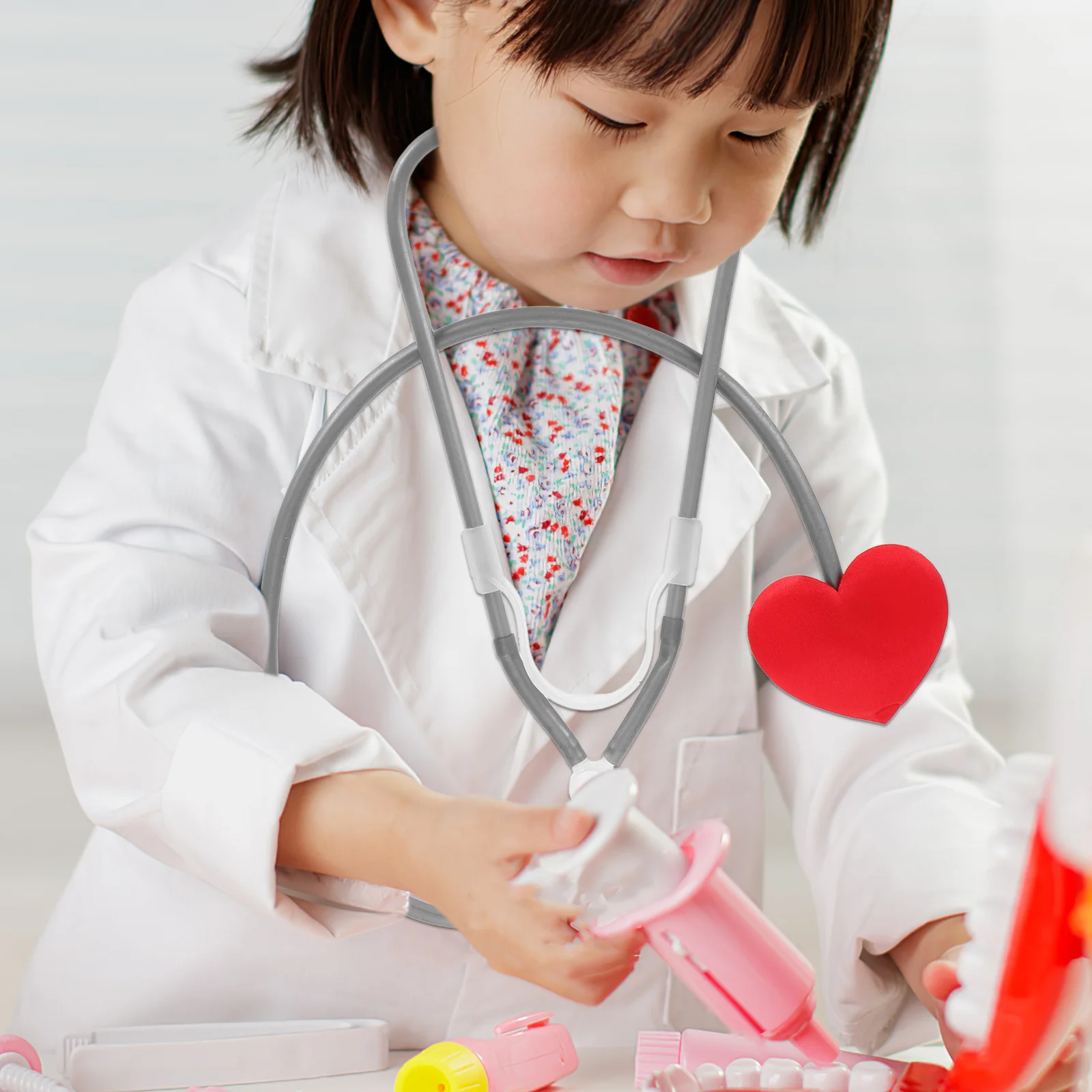 子供用本格的な聴診器、お医者さんごっこ遊び、幼児向け教育学習アクセサリー