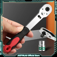 Auto Repair Tool Mini Quick Ratchet Wrench 1/4 Small Flying Screwdriver Head Connecting Rod 6.35mm Quick and Easy Socket Wrench