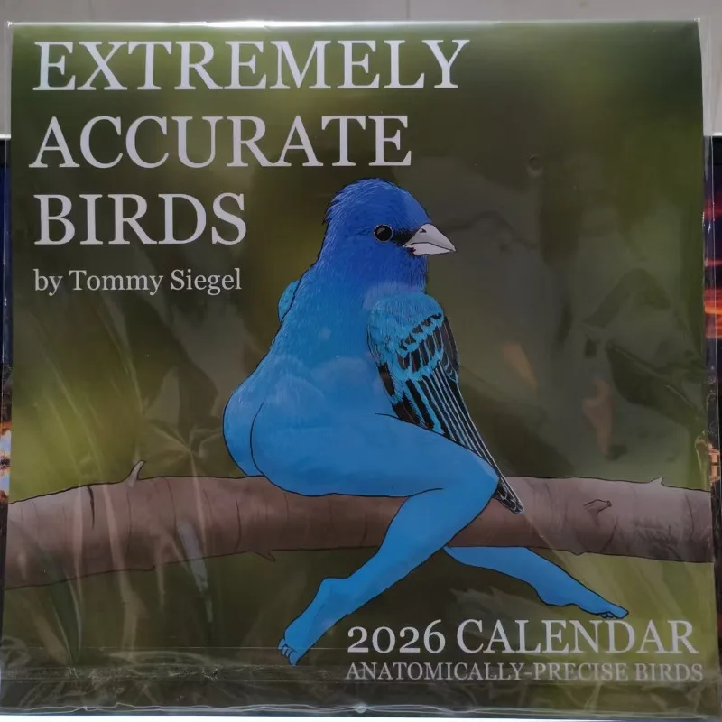 

Настенный календарь на 2026 год с изображением птиц: красивые виды диких птиц, ежемесячный планировщик, декор для дома и офиса, практичный органайзер