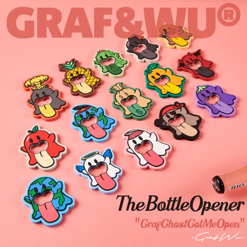 

Graf Booghost Cute Ghost 2.0 Гамбургер Вулкан Ангел Модная открывалка для пивных бутылок Личность