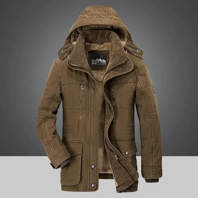 Plus Velvet Thick Warm Multi Pocket Jackets Solid Parkas Male Coat Plus Velvet Thick Warm Multi Pocket Jackets Solid Parkas Male Coat