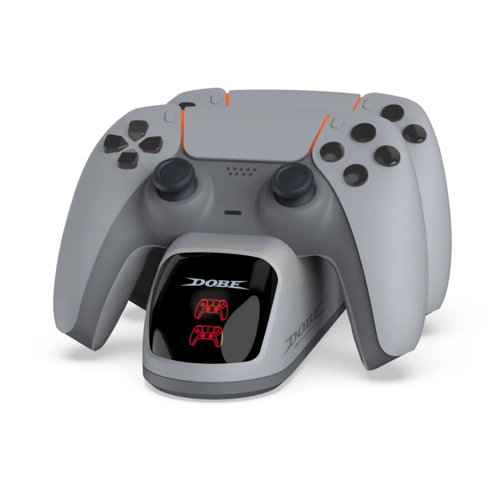 สีเทา Controller Charger สําหรับ PS5 Dual Fast CHARGING Station Dock สําหรับ PlayStation 5 Wireless Controller 30th ANNIVERSARY สีเทา
