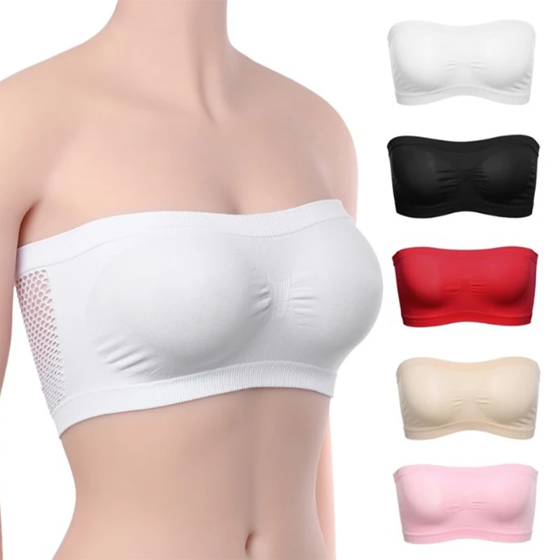 Women\'s Sexy Strapless Bra Invisible Push Up Bras Underwear Seamless Solid Color Without Strap Bralette Lingerie Bras Bra Female