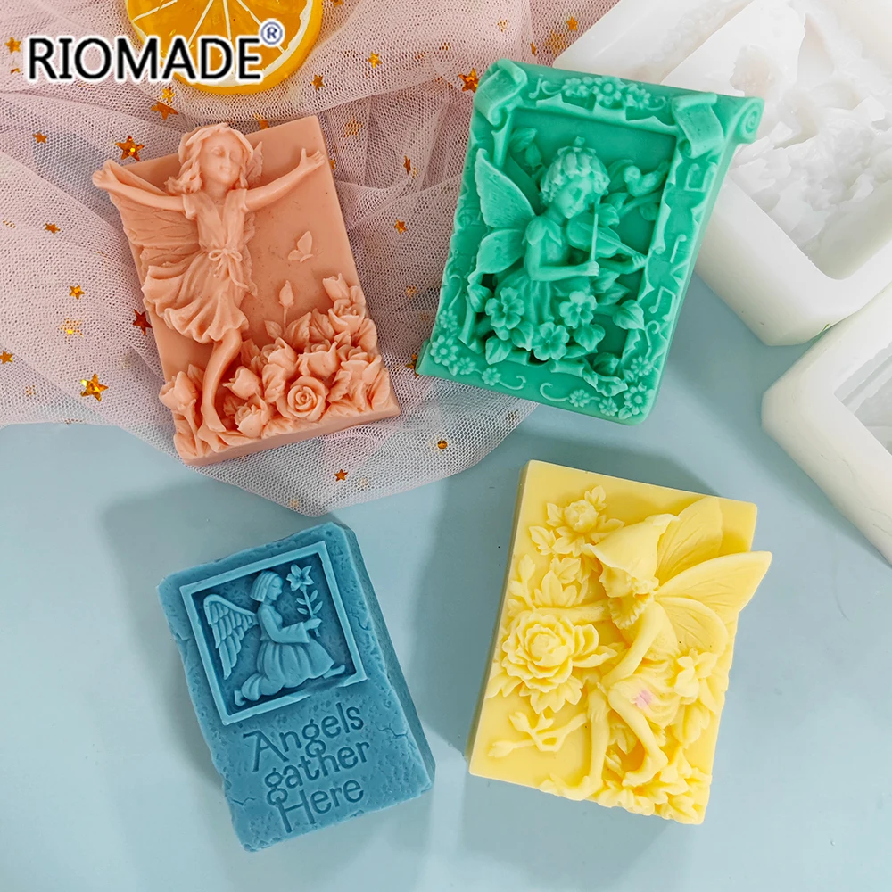 Fairy Angel Silicone Soap Molds DIY Handmade Making Resin Clay Candle Mould Fondant Cake Chocolate Kitchen Baking Bakeware