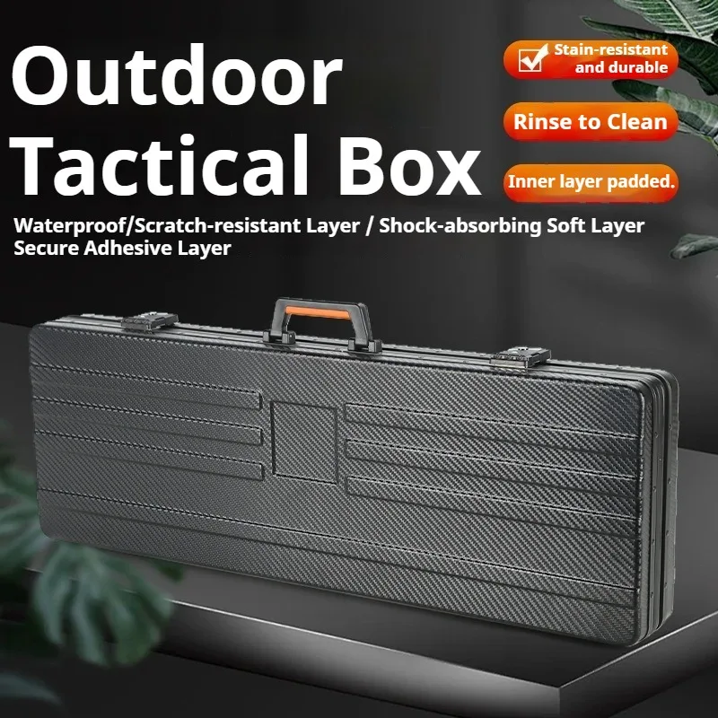 Large Capacity Hard Shell Tactical Case Aluminum Frame ABS Waterproof Case Equipment Storage Outdoor Use Tools Packaging
