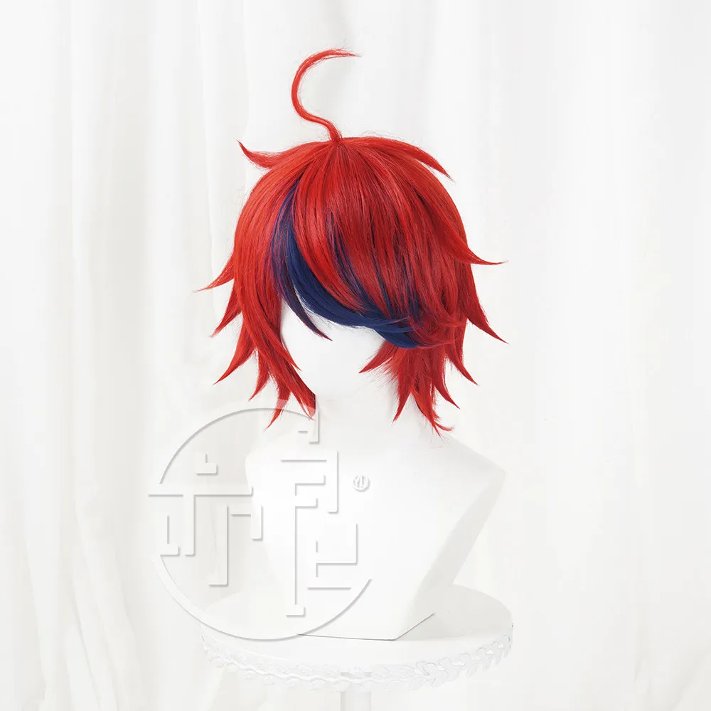 Parrucca cosplay Anime Sumino Takumi Puntelli per feste di carnevale di Halloween Fibra sintetica resistente al calore + cappuccio per parrucca