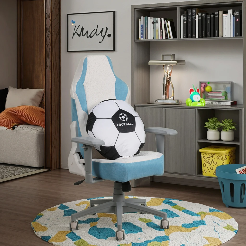 

Kids Racing Swivel Chair Ergonomic Gaming PC Computer Chair Fabric Cute Design