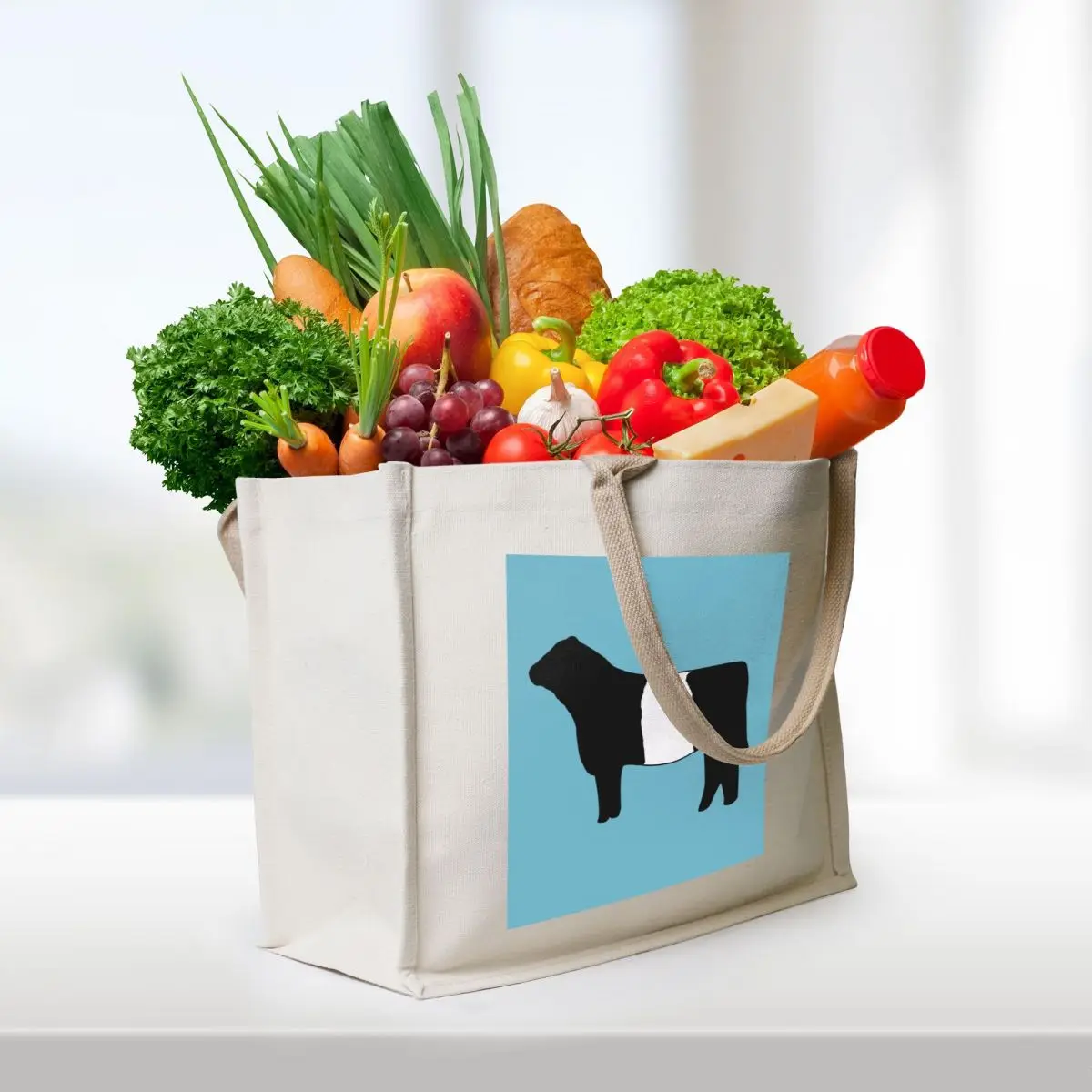 Belted Galloway Cow Tote Bag tote bag canvas Women bags Women's beach bags female bag